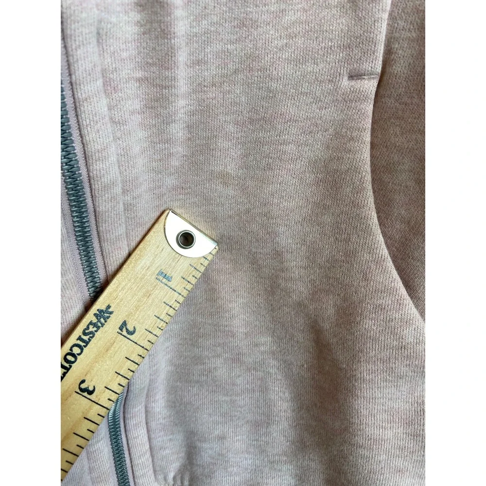 Lululemon Scuba Full Zip Hoodie Heathered Pink Taupe W4ASZS Womens Size 10
